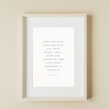 Love the Lord Printable Wall Art