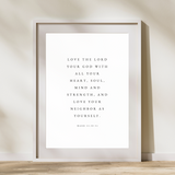 Love the Lord Printable Wall Art