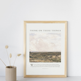 Think on These Things Printable Wall Art