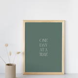 One Day at a Time Printable Wall Art