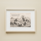 He Shall Gently Lead Scripture Art Print