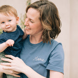 Mama Embroidered T-shirt in Rain