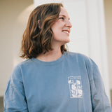 Sow the Seeds Crewneck Sweatshirt in Tide