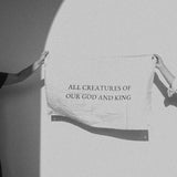 All Creatures Linen Flag in Ivory