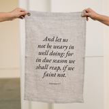 In Due Season Linen Flag in Oat