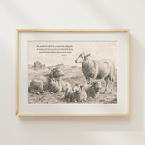He Shall Gently Lead Scripture Art Print
