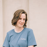 Mama Embroidered T-shirt in Rain