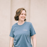 Mama Embroidered T-shirt in Rain