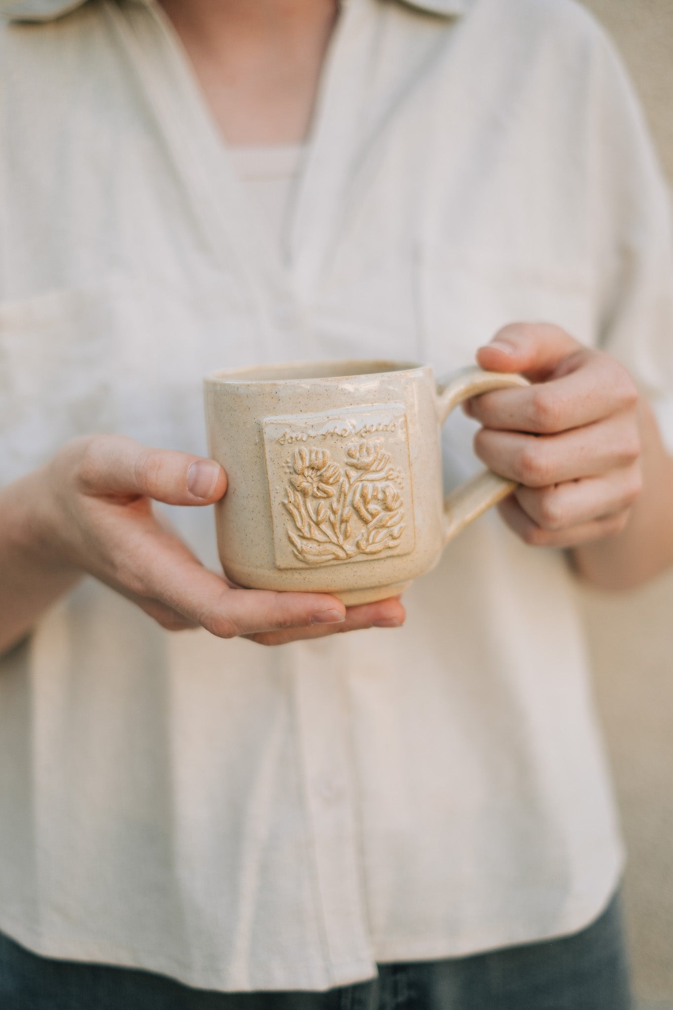 Sow the Seeds Mug in Sand