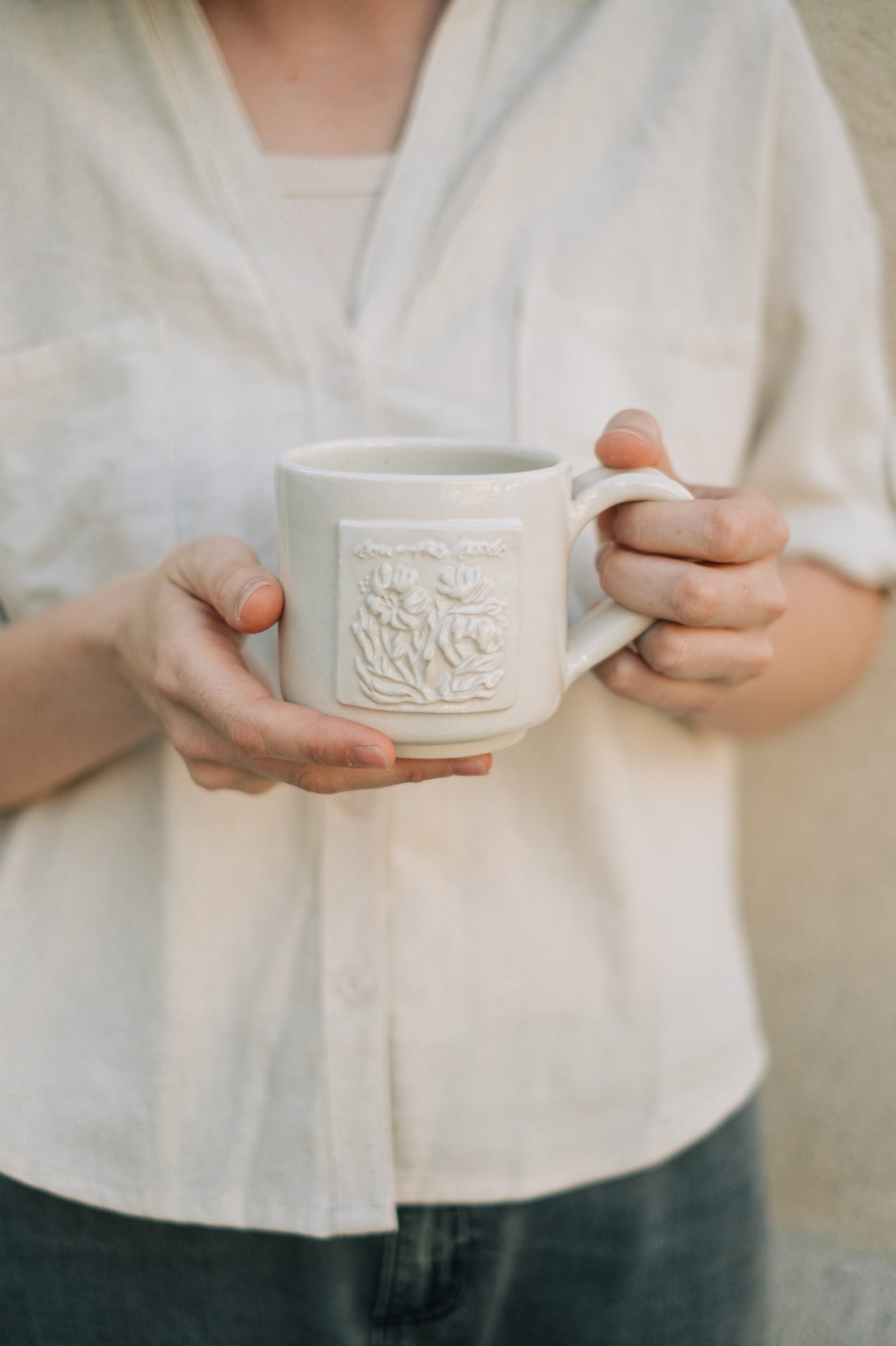 Sow the Seeds Mug in Cream