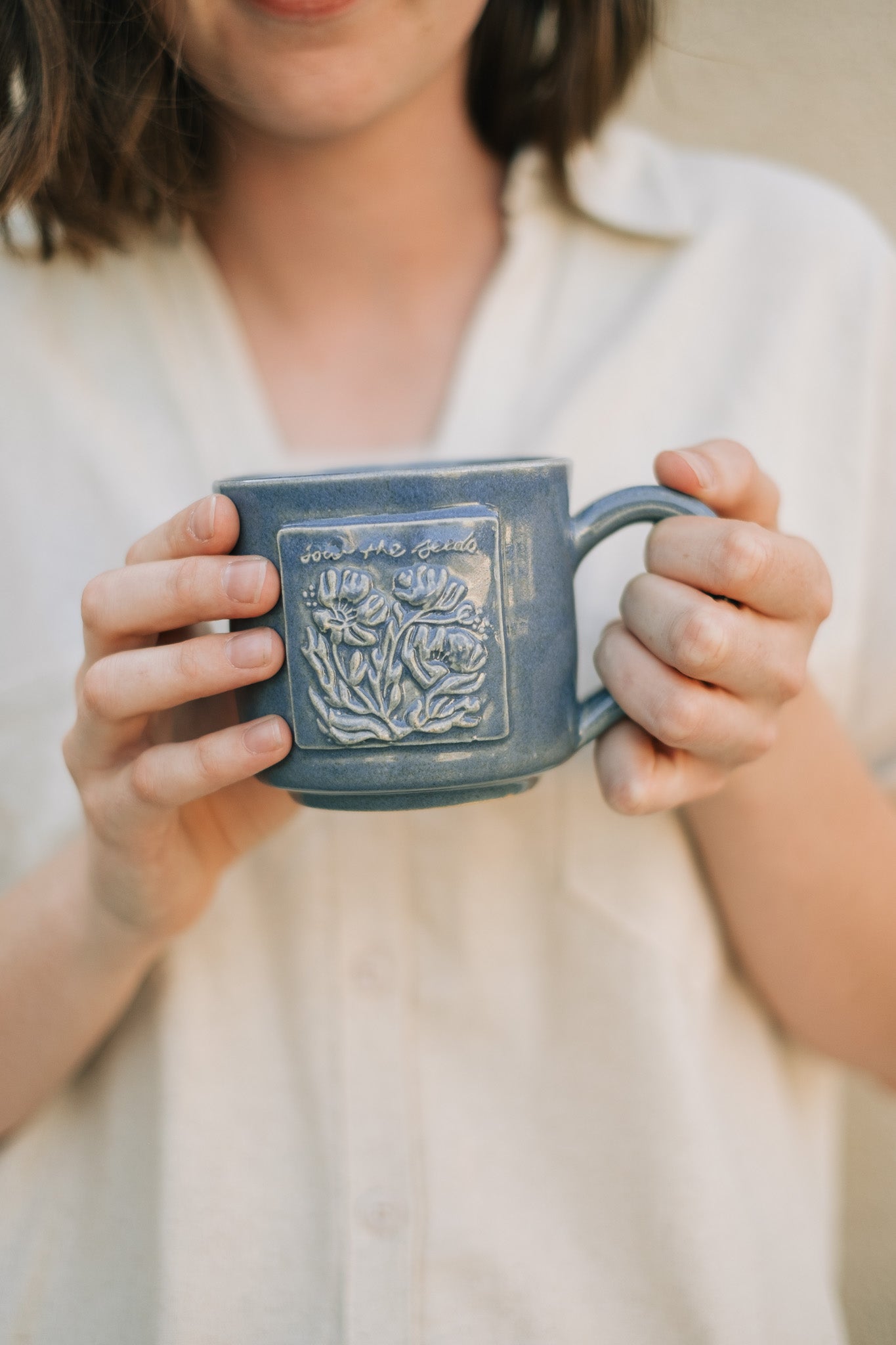 Sow the Seeds Mug in Slate