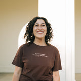 He Faithful Will Remain Organic Cotton T-shirt in Chocolate