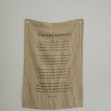 Great is Thy Faithfulness Linen Flag in Beige