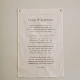 Great is Thy Faithfulness Linen Flag in Ivory