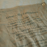 Great is Thy Faithfulness Linen Flag in Beige