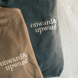 Onward & Upward Embroidered Tee in Hazelnut