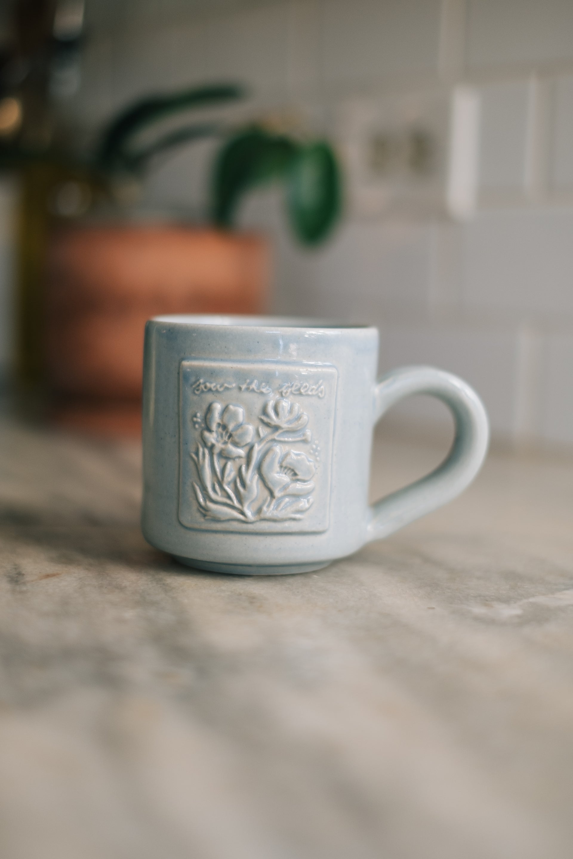 Sow the Seeds Mug in Sky