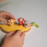 Quiet Toys: Monkeys & Banana Pouch