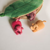 Quiet Toys: Elephants & Leaf Pouch