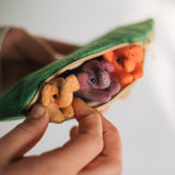 Quiet Toys: Elephants & Leaf Pouch