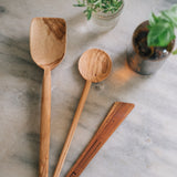 Artisan Olive Wood Circle Spoon