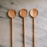 Artisan Olive Wood Circle Spoon