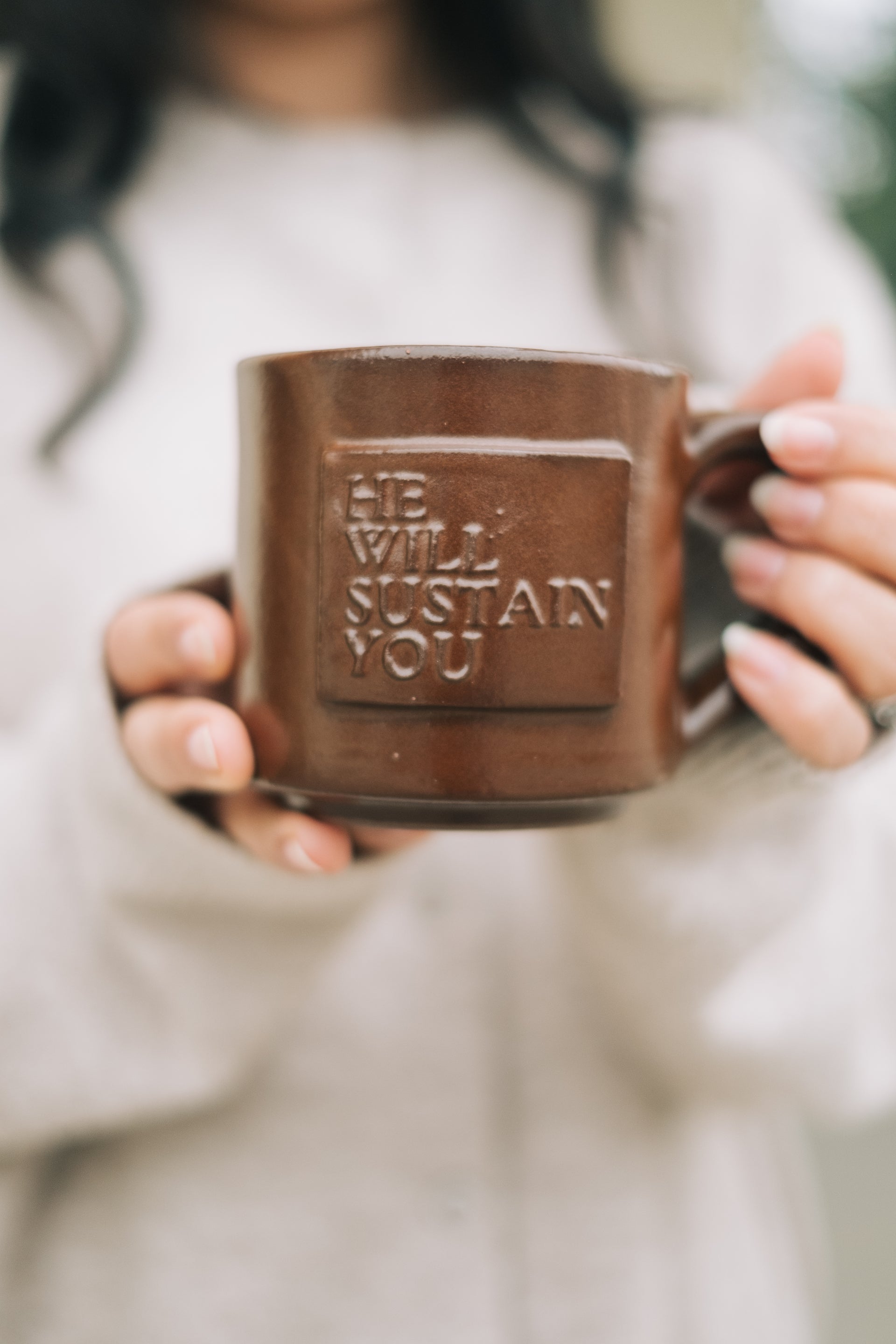 He Will Sustain You Mug in Mocha