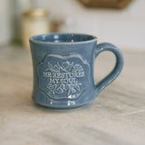 He Restores My Soul Mug in Slate