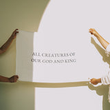 All Creatures Linen Flag in Ivory